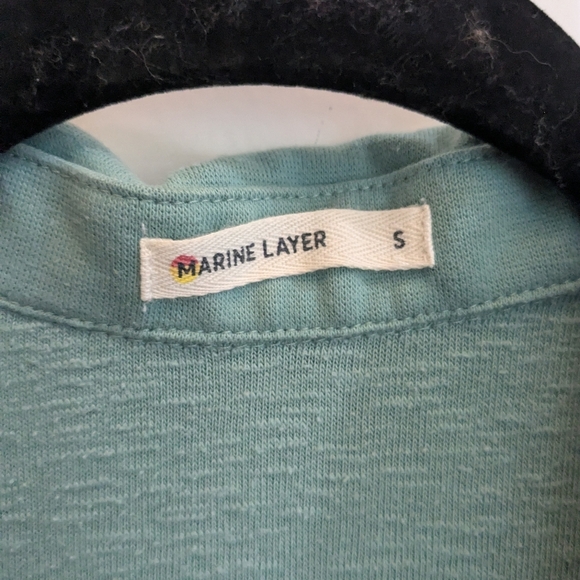 Marine Layer Johnny Collar Polo In Deap Sea - Picture 3 of 4